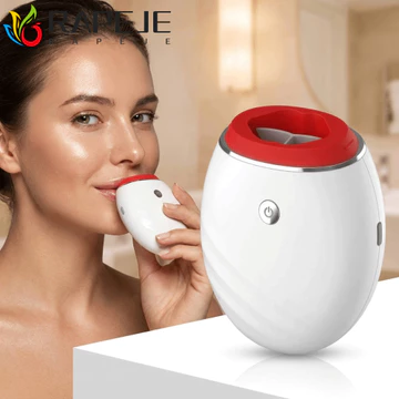 RAPEJE Lip Plumper Tool, Máy tăng cường môi có thể sạc lại cơ thể nhẹ gọn, Bề mặt tiếp xúc mềm Hoạt động một nút Thiết kế hút nhẹ nhàng Thiết bị hút môi hút Chăm sóc môi hàng ngày