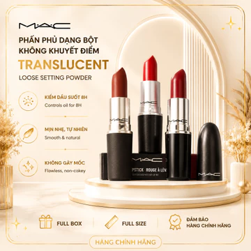 [Chính Hãng] MAC Son Thỏi Matte Lipstick 3g | Son Lì Bền Màu Không Khô Môi