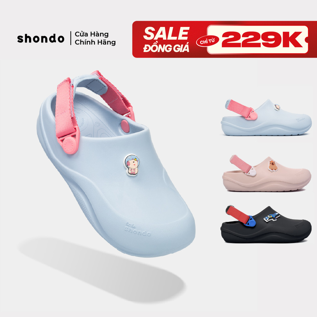 Dép sục bé gái Shondo Clog Little Suke
