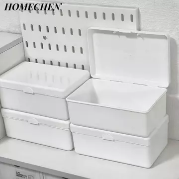 Hộp Bảo Quản HOMECHEN, Hộp Đựng Hình Lật Trắng, Hộp Đựng Nhựa Chống Bụi Hộp Đựng Trang Sức Son Môi