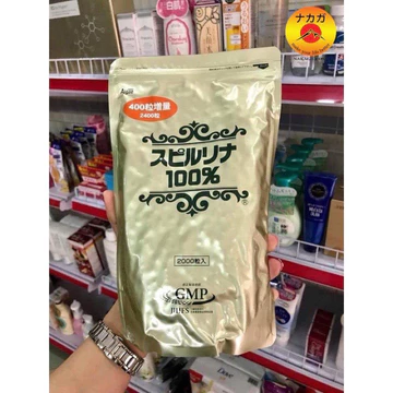 Tảo xoắn túi spirulina 2400 viên, tảo xoắn spirulina Nhật Bản dạng túi, tảo biển Nhật Bản