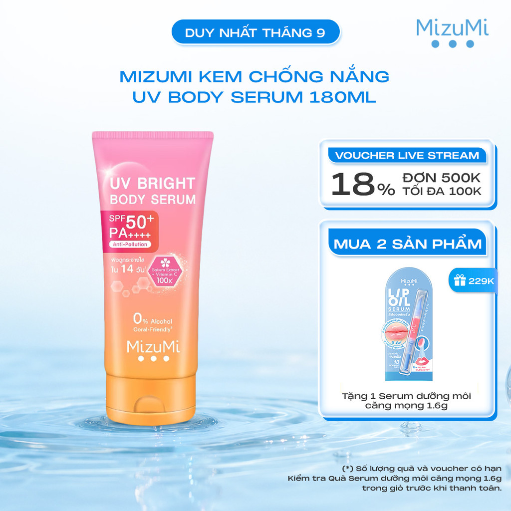 MizuMi Kem chống nắng UV Body Serum 180ml