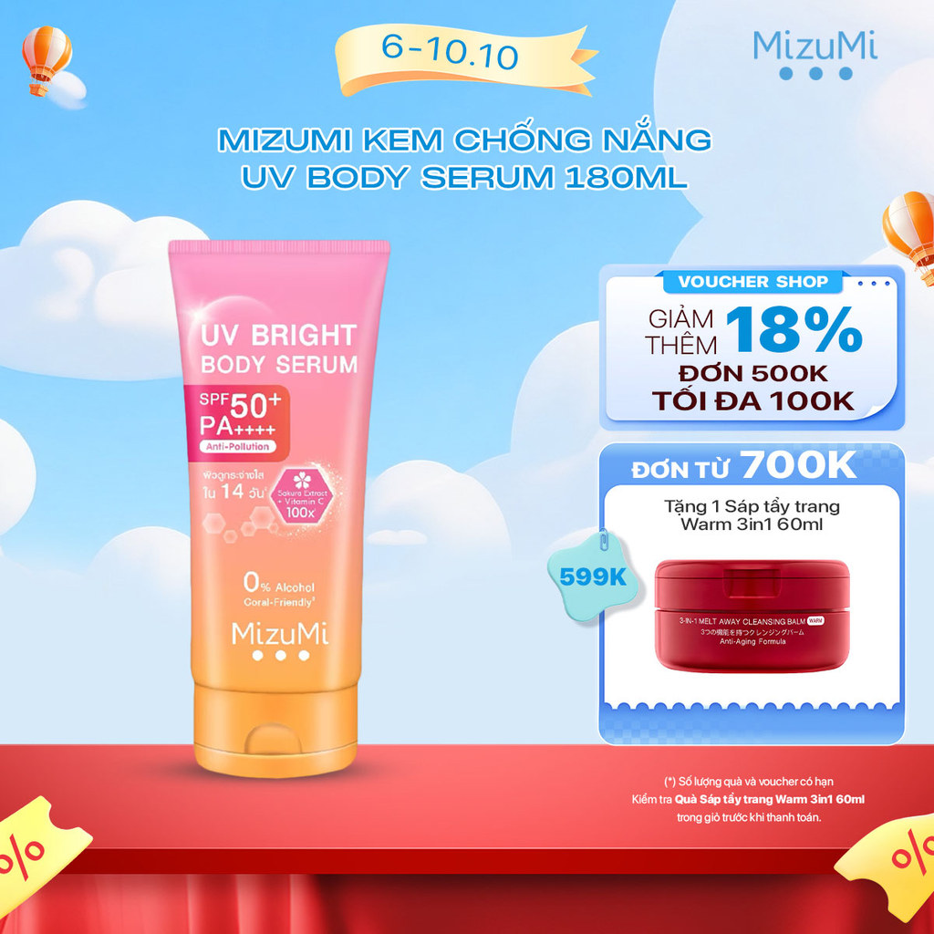 MizuMi Kem chống nắng UV Body Serum 180ml