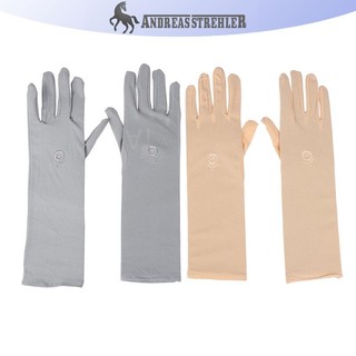 Onetimingfine 1 Cặp Găng Tay Lái Xe Co Giãn Nữ Chống Tia UV Giữa Dài Găng Tay Thoáng Khí Cho Mùa Xuân Mùa Hè Găng Tay Mỏng VN