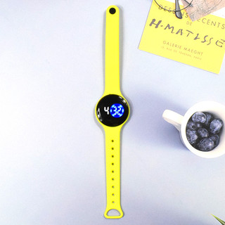 Đồng hồ điện tử LED tròn có dây đeo mềm Đồng hồ thể thao Đồng hồ kỹ thuật số nhẹ Quà tặng cho bé gái và bé trai tuổi Teen