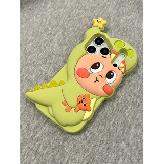 Ốp Lưng Silicon Cho iPhone 17ProMax 16ProMax 15ProMax Apple iPhone Case 15ProMax Silicon Mềm Chống Rơi Khủng Long Ngôi Sao Cậu Bé Hoạt Hình Hàn Quốc