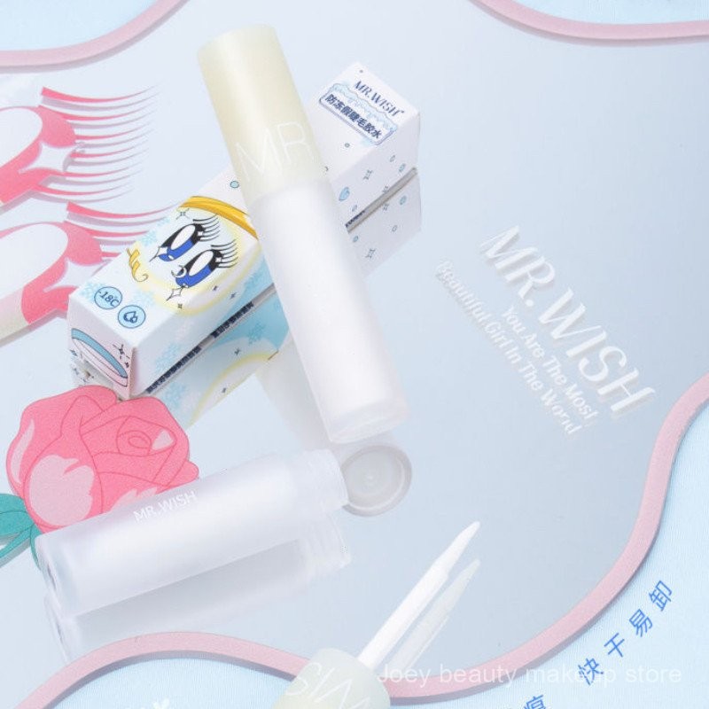 MR WISH Keo Lông Mi Giả Không Kích Ứng Siêu Dính Lâu Dài Tự Nhiên Và Trong Suốt Nhanh Khô Lông Mi Keo PUDW