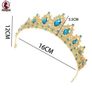 Vương miện tiara pha lê Baroque đầy màu sắc dành cho cô dâu