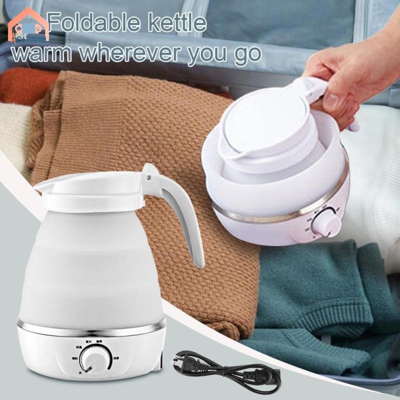 Acutuna Du Lịch Gấp Ấm Siêu Tốc Điện Nồi Hơi Nước 600ml Nhẹ Đun sôi Nhanh Nhỏ Nhỏ Gọn Dễ Dàng Bảo Quản Ấm Trà Có Thể Gập Lại