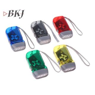 [KJ] Đèn LED ép tay Dynamo Crank Power Wind Up Đèn pin tự tạo Đèn cắm trại Đồ dùng gia đình ngoài trời [Mới]