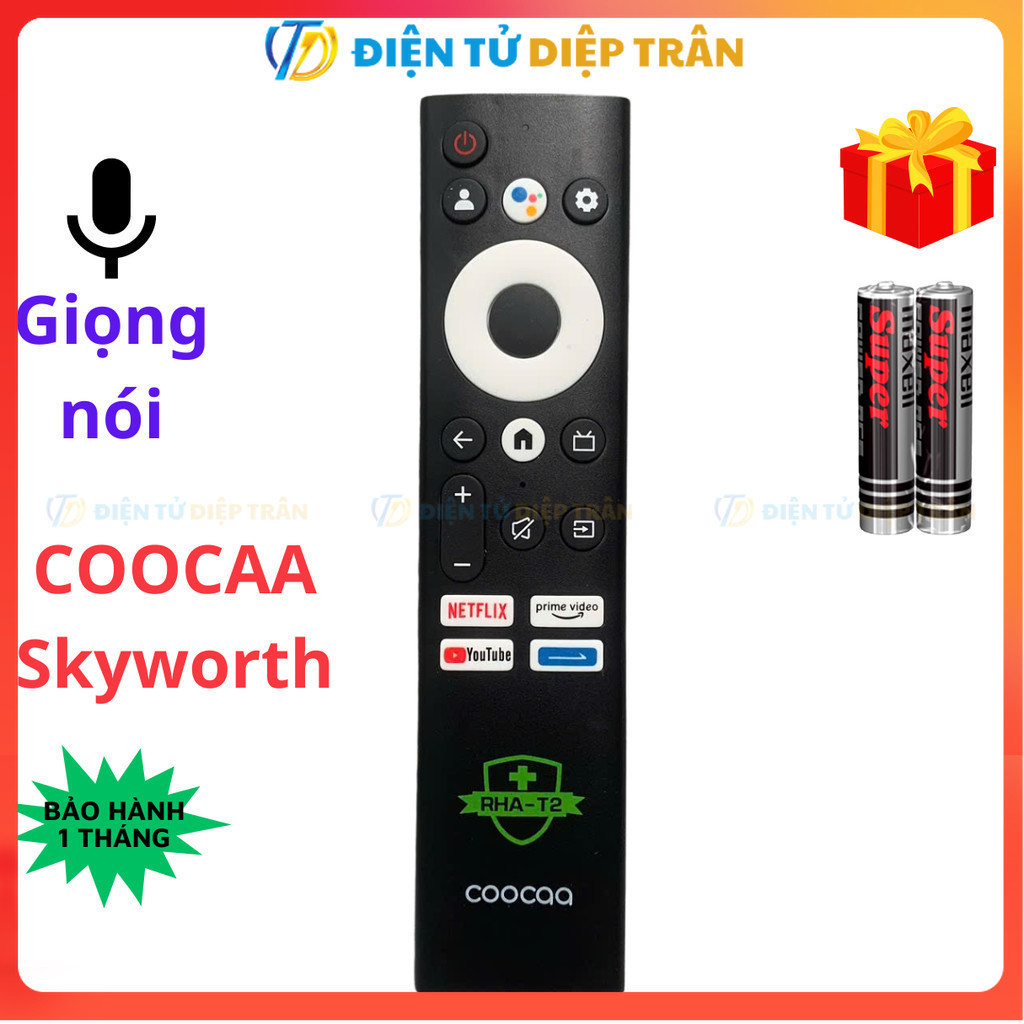 Remote điều khiển tivi COOCAA Mã 03, giọng nói, điều khiển TV Skyworth ...