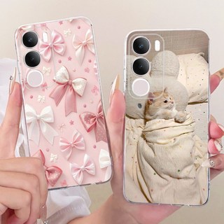 Dành Cho Vivo Y19s Pro Mới Thanh Lịch Họa Tiết Mèo Vỏ Vivo Y19s Y 19S Pro V2419 Ốp Điện Thoại TPU Silicon Mềm