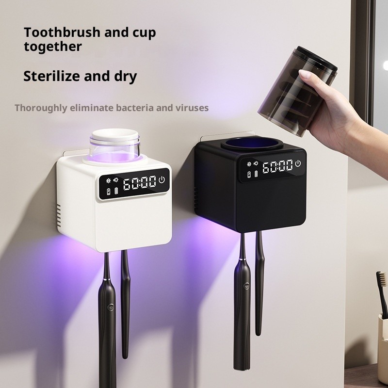 Bàn chải đánh răng và kem đánh răng treo tường Giá để bàn chải đánh răng thông minh Giá đỡ bàn chải đánh răng UV Giá để bàn chải đánh răng điện có cốc