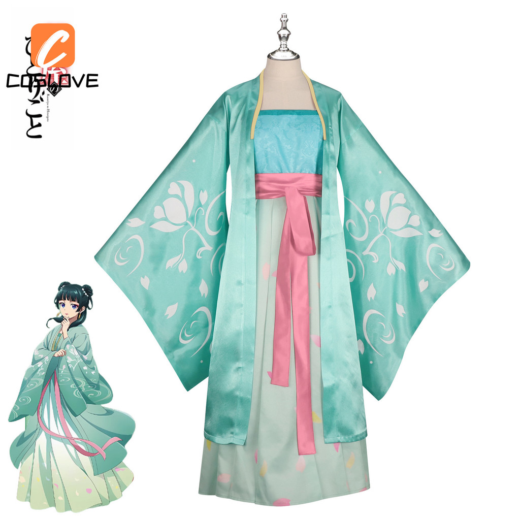 Anime The Apothecary Nhật Ký Maomao Mùa 2 Xanh Hanfu Cosplay Quần Áo Trọn Bộ Trang Phục Trang Phục Cho Người Phụ Nữ Đầm