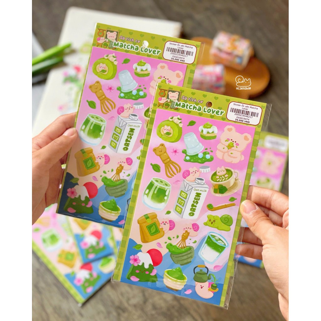 Sticker Ốc sên Matcha Lover