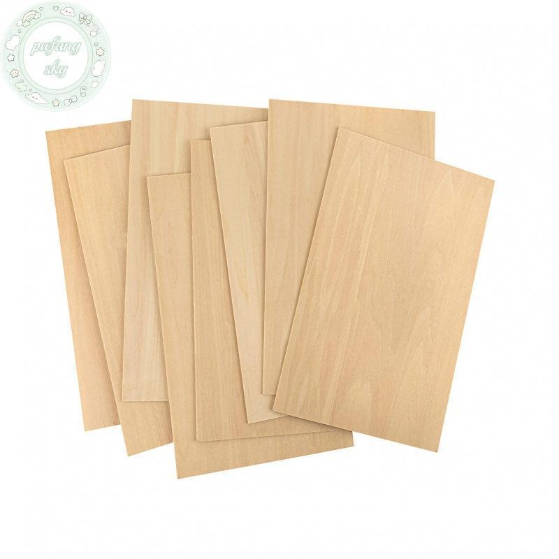 PUSKY 10 Cái Bảng Basswood 15x10cm - Tấm gỗ mỏng chưa hoàn thiện 2mm để làm đồ thủ công & mô hình Chip gỗ trang trí VN
