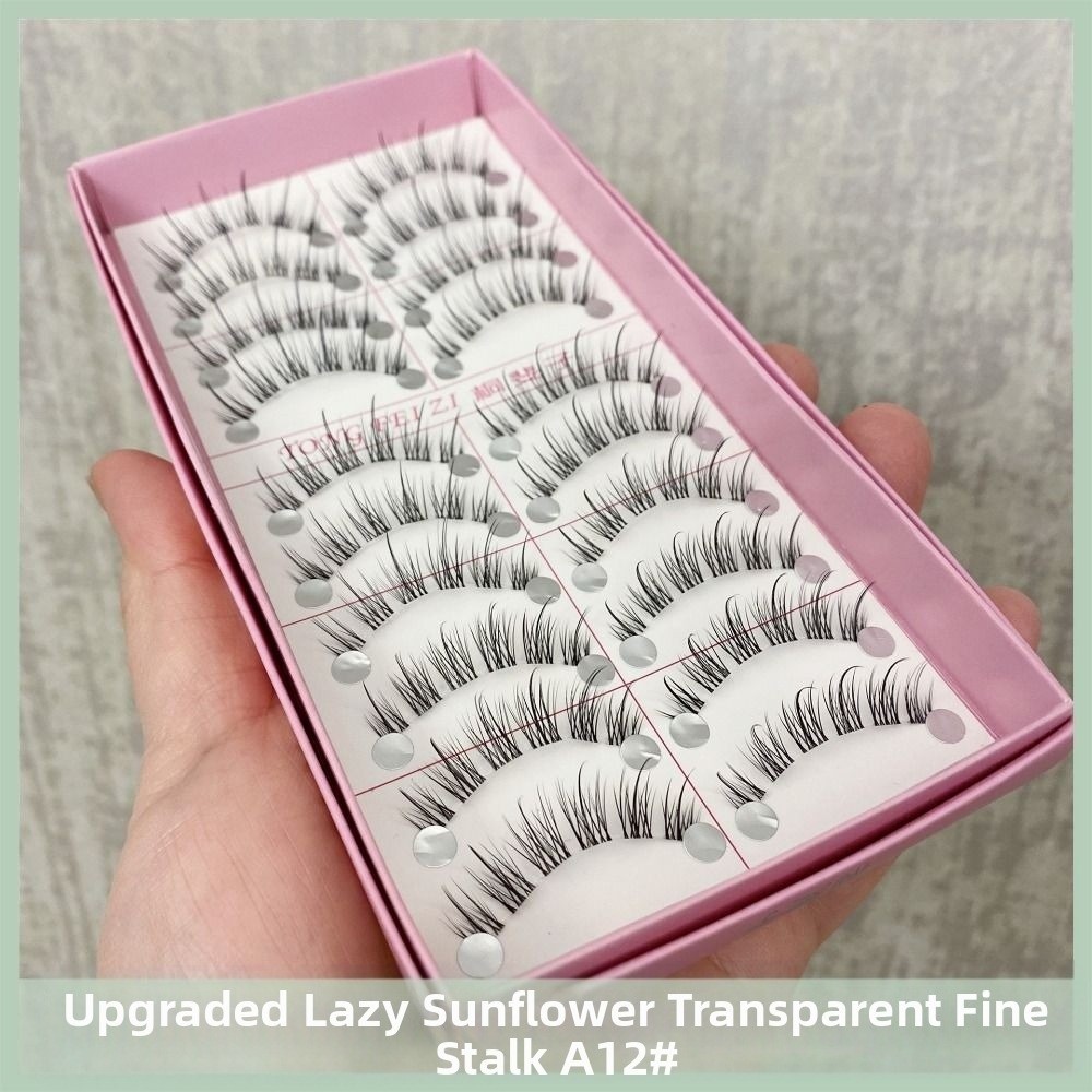 EBINLANDS 10 Đôi Lông Mi, Lông Mi Giả Tự Nhiên Handmade, Khối Lượng Wispy Chồn Lông Mi Giả Trang Điểm Nối Mi