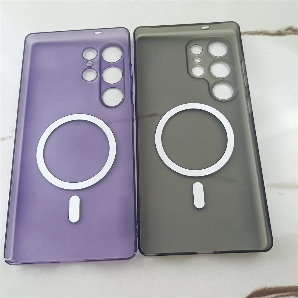 Ốp điện thoại Samsung S25 Ultra S24 S23 S22 Plus Slim Ice Mist Ốp điện thoại từ tính trong suốt cho Galaxy S25 S24 Ốp điện thoại chống sốc Funda