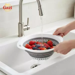 Giỏ đựng rau củ bằng silicon có thể gập lại Giá đựng nước rửa trái cây đa chức năng có thể tái sử dụng cho nhà bếp, cắm trại du lịch [VN]