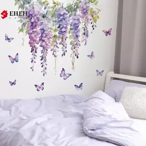 Cây Hoa Tím Họa Tiết Hoa Treo Tường Nhà Trang Trí Phòng Ngủ Dính Tường Nội Thất Cửa Stier VN