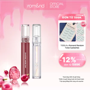 Combo Son tint lì Romand Glasting Water Tint 4g + Son bóng Romand Glasting Water Gloss 4.5g