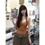 Áo yếm đính cườm màu bạc dành cho nữ mùa hè Dopamine Slim-fit Slimer Look Outer Wear Inner Top