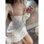 Đầm dây buộc nơ hoa nhỏ mùa hè dành cho nữ phong cách thuần khiết Desire Girl Hot Girl Slim-fit Slimmer Look Outer Wear a-line S
