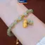MAKY Hai Lớp Nữ Giả Ngọc Đính Hạt Vòng Tay Trang Sức Bé Gái Tiệc Cưới Hàn Quốc Món Quà Trang Sức VN