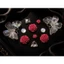 Set Charm Bướm Pha Lê Hoa Hồng Hồng Phấn & Mocha Resin Cao Cấp – Crystal Butterfly Pink Rose Luxury Collect