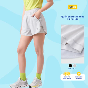 Quần Short Thể Thao Nữ YODY Siêu Nhẹ, Thoáng Mát 2 Lớp WAJT26S002