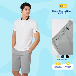 Quần Short Kaki Nam YODY Phối Lé Dáng Suông Ngang Gối, Thoải Mái, Bền Đẹp, Ít nhăn TRA - MCCS25S006