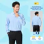 Áo sơ mi nam YODY business chất liệu Knit co giãn, phối nép giấu cúc TRA - MOSH25S091