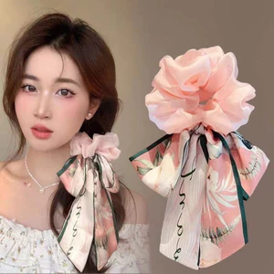 Thường Ngày Hoa Bướm Nút Scrunchie Tóc Nữ Ruy Băng Đuôi Ngựa Giá Đỡ Đầu Nơ Phụ Kiện Tóc