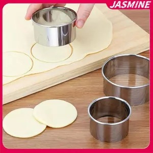 JASMINE 5 Bộ Vòng Tròn Thép Không Gỉ Cắt Cookie Bánh Quy DIY Nướng Bánh Ngọt Khuôn Hoa