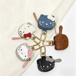 Da Dễ Thương kt Túi Mèo Hoạt Hình Túi Hello Kitty Mặt Dây Chuyền Móc Khóa Thời Trang Corduroy Hello Kitty Mặt Dây Chuyền Cô Gái