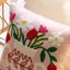 Gối tựa sofa thêu hoa cotton có ruột gối trang trí phòng khách phòng ngủ văn phòng mềm đẹp phong cách kem quà tặng nữ