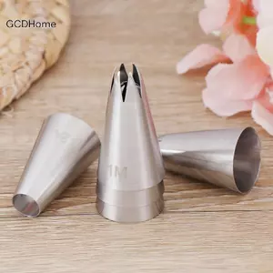 GCDHome 5 Chiếc Thép Không Gỉ Icing Piping Pastry Nozzles Cupcake Cream Making Set HOT
