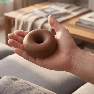 QEARY Bánh mì Donut Đồ chơi Squishy, Đồ chơi bóp bánh rán siêu mềm thư giãn tay, Đồ chơi bóp thủ công cầm tay Kawaii sáng tạo Đồ chơi bóp phục hồi chậm cho trẻ em