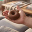 QEARY Bánh mì Donut Đồ chơi Squishy, Đồ chơi bóp bánh rán siêu mềm thư giãn tay, Đồ chơi bóp thủ công cầm tay Kawaii sáng tạo Đồ chơi bóp phục hồi chậm cho trẻ em