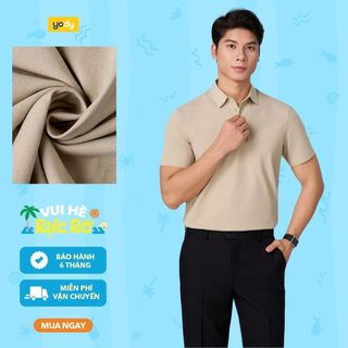 Áo thun polo nam YODY form regular cổ ép nút bấm phong độ lịch lãm MCPO26A043