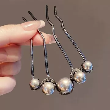 Kẹp Tóc Phong Cách Mới Kẹp Tóc Phong Cách Mới Mũ Kẹp Tóc Phong Cách Mới Mũ Kẹp Tóc Phụ Kiện Hanfu -- Kẹp Tóc Hình Chữ u Ngọc Trai Súng Cao Cấp Đen Chèn Lược Kẹp Tóc Phong Cách Cổ Mới Kẹp Tóc Phong Các