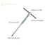 GE T / L 2 / 2.5 / 3 / 4 / 5 / 6 / 8 / 10mm Tuốc nơ vít Torx Loại T Allen Cờ lê lục giác Chrome Dụng cụ cầm tay hình chữ T mở rộng Cờ lê chữ T VN