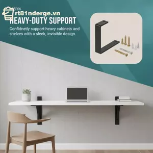 GE L Hình Nổi Tủ Braet 400KG Tải Nặng Ẩn Kệ Hỗ Trợ Nhà Bếp Phòng Ngủ Nhà Để Xe DIY Nội Thất VN