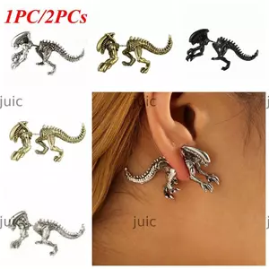 JUIC 1PC / 2PCs Ear Stud Thời trang Tyrannosaurus Punk Monster