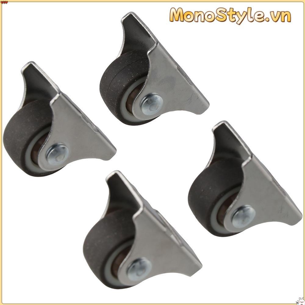 MONOSTYLE 4 Vòng bi im lặng, Bánh xe bánh cố định Mini 1 '', Bộ bánh xe nội thất bền bỉ Bộ tủ