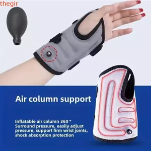 THEGIRL8B Nẹp cổ tay, có thể điều chỉnh với bóng bơm hơi Hỗ trợ cổ tay bơm hơi, Lỗ ngón tay cái bảo vệ mềm Chống bong gân Nẹp cổ tay Viêm