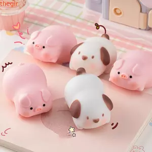 THEGIRL8B Đồ chơi động vật tăng cường phục hồi chậm, Lợn / Chó Bóp đồ chơi chó lợn phục hồi chậm, Đồ chơi thông hơi Chất liệu linh hoạt ngộ nghĩnh Đồ chơi thông hơi căng thẳng bền bỉ Đồ chơi giảm áp lực