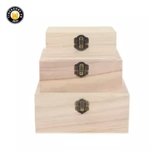 {TB & Bag} Hộp đựng đa năng bằng gỗ có nắp Hộp đựng đồ trang sức Trang trí nội thất.