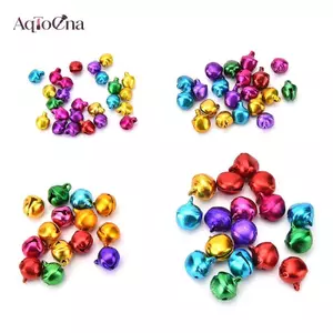 AqToCna 100 Cái / bộ Chuông Jingle Nhỏ Nhiều Màu Sắc Rời Hạt Trang Trí Mặt Dây Chuyền Thủ Công DIY AqToCna
