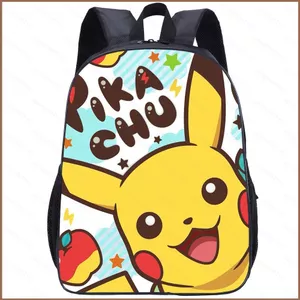 Ba lô Pokemon Pikachu SQ11 dành cho trẻ em Học sinh Dung tích lớn In thoáng khí Túi đa năng cá tính thời trang